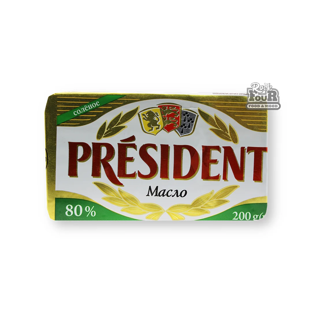Cultured butter "President" salted, 80% 200g